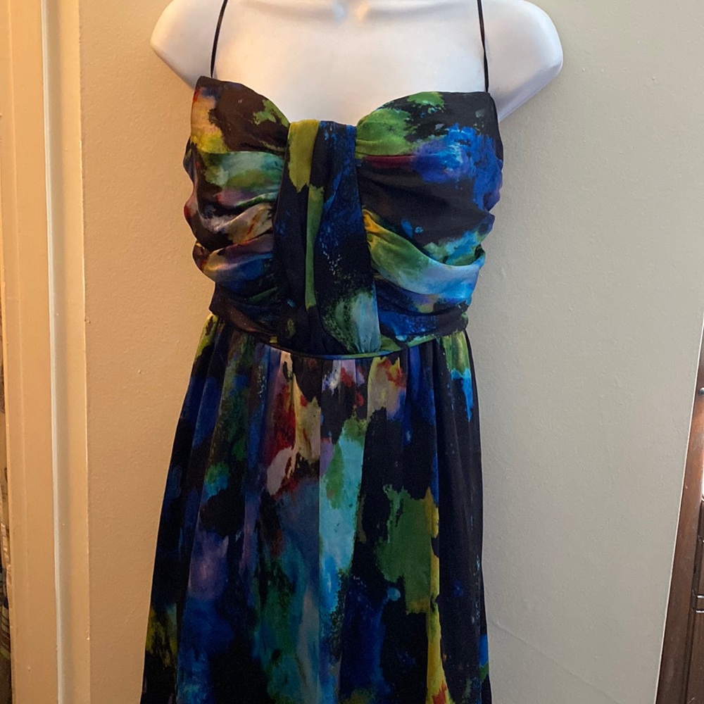 Strapless multicolored dress size large